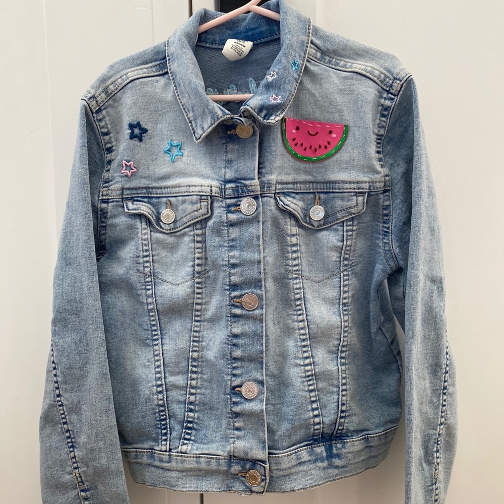 H&M Unicorn Jean Jacket (girls size 9/10)